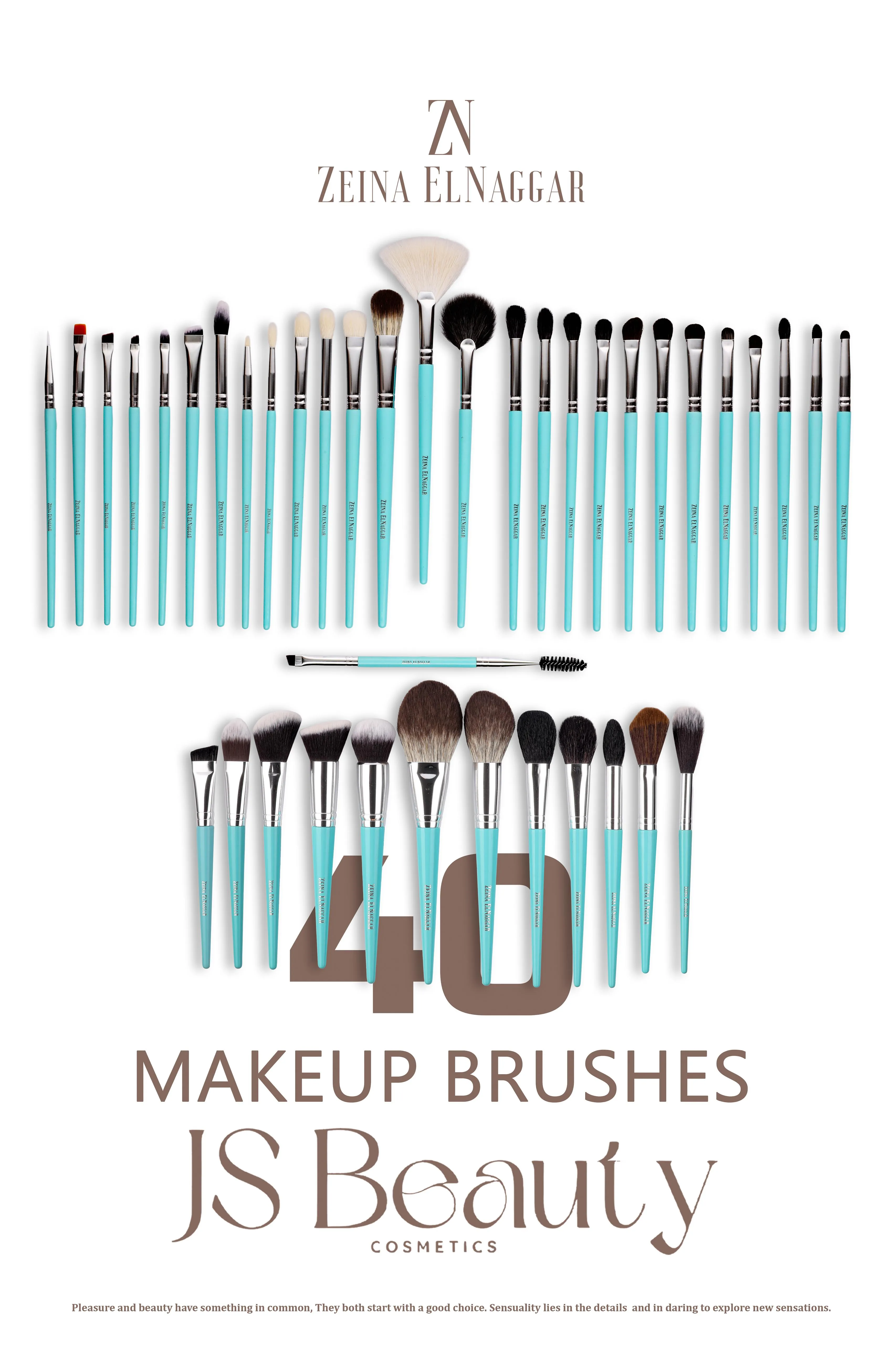 Zeina El Nagar Makeup  brusuhes (40 professional Set)